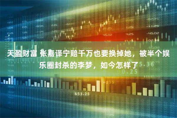 天盈财富 张嘉译宁赔千万也要换掉她，被半个娱乐圈封杀的李梦，如今怎样了