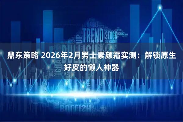 鼎东策略 2026年2月男士素颜霜实测：解锁原生好皮的懒人神器