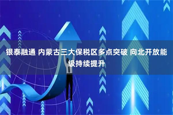 银泰融通 内蒙古三大保税区多点突破 向北开放能级持续提升